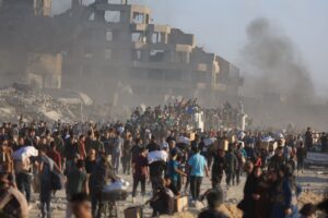 6 شهداء بنيران الاحتلال قرب مركز مساعدات شمال رفح وشرقي غزة